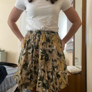 Madewell Floral A-Line Skirt